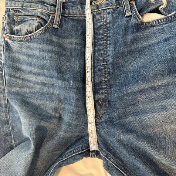 MOTHER Blue Distressed Boyfriend Jeans - Picture 5 of 10